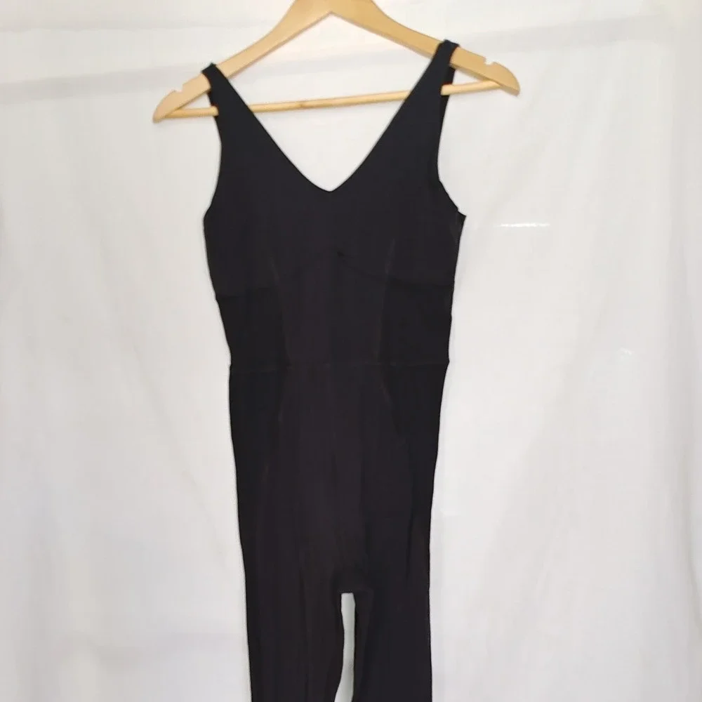 NIKE Yoga Luxe Infinalon Jumpsuit Stretch‎ Black One Piece Dry Fit CJ5272-010 M